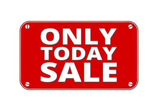 Only Today Sale - brass plate
