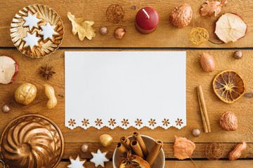 Blue Christmas decoration on wood