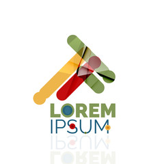 Logo, abstract geometric business icon