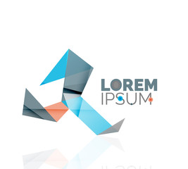 Logo, abstract geometric business icon