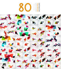 Mega collection of blank business corporate backgrounds, flyer, brochure design template. Multicolored compositions