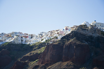Beautiful scenic island of Santorini, Greece