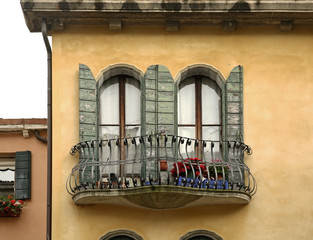 Fragment of historic building in Venice. Veneto. Italy 