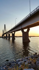Sunset under the bridge