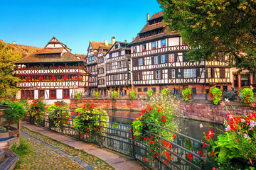 Strasbourg, La Petite France district, France - obrazy, fototapety, plakaty