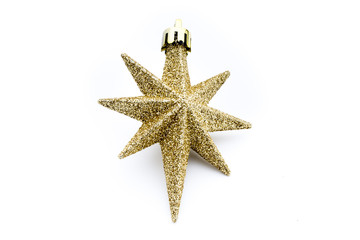 Christams decor on the white background.