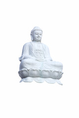 Marble statue of Buddha isolated