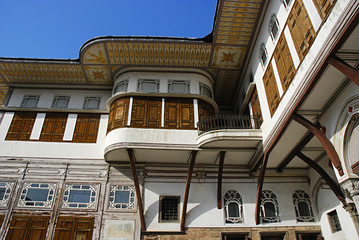 Courtyard in the harem,Topkapi Palace, Istanbul, Turkey.