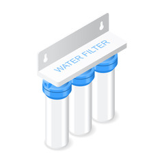 Water filter isometric icon