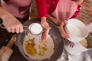Baking christmas cookies
