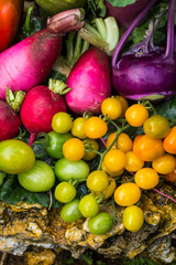 Fresh vegetable  background.