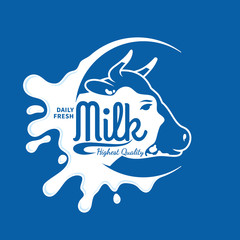 Milk Icon, Splash, Logo Template