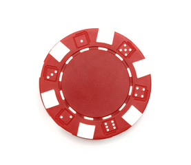 The casino chips isolated on white background