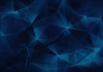 Obraz premium dark blue triangles web abstract background