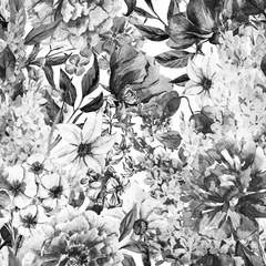 Fototapety  Akwarela kwiatowy wzór