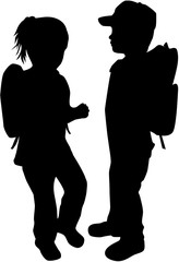 Children silhouettes.