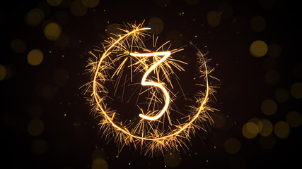 new year sparkler countdown