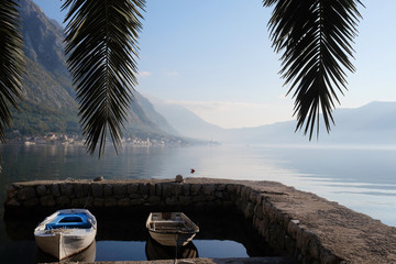 Mountain landscape with the image of Montenegro