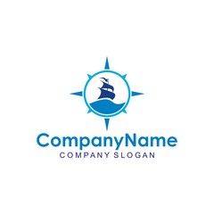 company ships compass  logo