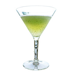 cocktail mint juice isolate on white (clipping path)