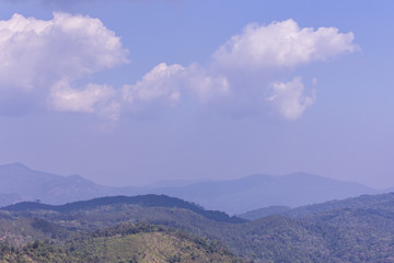 Obraz premium mountain with sky in doi inthanon, Chiangmai Thailand