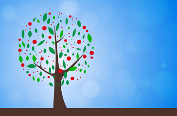 Abstract tree - summer season