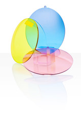 Resin glass for spectacles