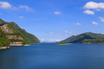 Vajiralongkorn dam at Khao Laem National Park in Kanchanaburi Province,Thailand.