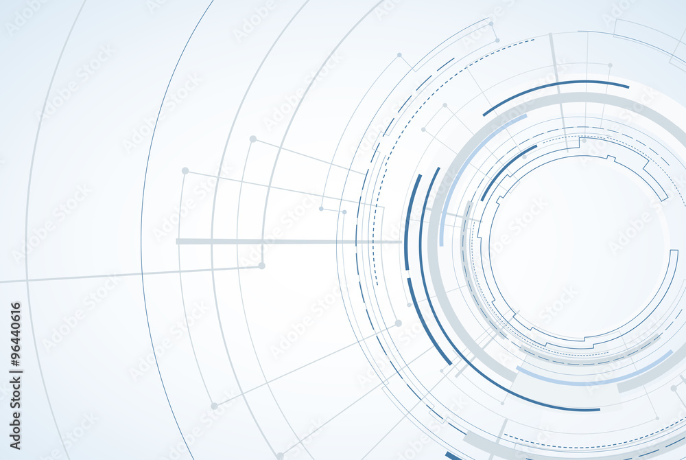 Aufkleber Abstract tech background. Futuristic technology interface. Vector solution