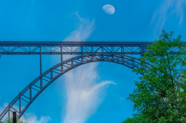 Müngstener Brücke in Solingen, Deutschland.
