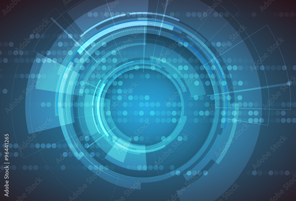 Leinwandbilder abstract tech background. futuristic technology interface. vector solution