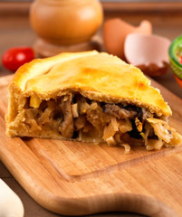 Pie With Cabbage and Mushrooms