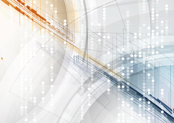 Abstract tech background. Futuristic technology interface. Vector solution