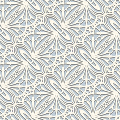 Vintage lace ornament, seamless pattern