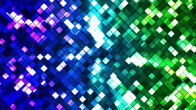 Broadcast Twinkling Squared Diamonds, Multi Color, Abstract, Loopable, HD