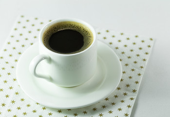 black coffee in a white cup
