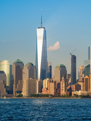 The skyline of Lower Manhattan in New York