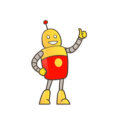Robot with thumbs up