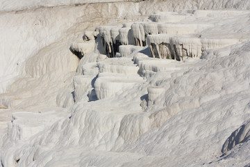 Natural travertine pools and terraces, cotton castle, Pamukkale, Turkey photo