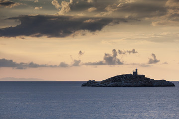 lonely lighthouse in Italy