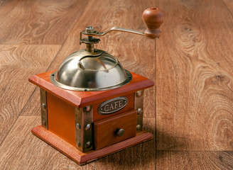 Coffee grinder and coffee beans