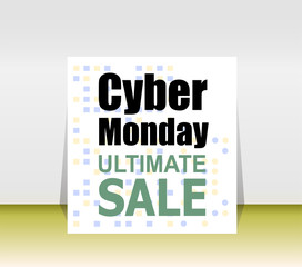 Cyber Monday Sale template. Cyber monday sale concept. Vector illustration