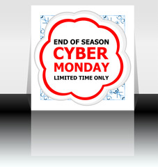 Cyber Monday Sale template. Cyber monday sale concept. Vector illustration