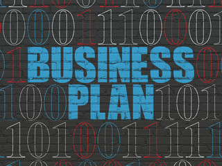 Finance concept: Business Plan on wall background