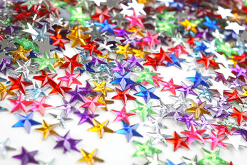Fototapeta na wymiar colored stars confetti