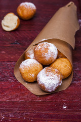 cheese donuts with powdered sugar