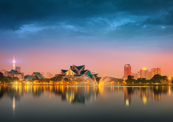 Fototapeta premium Kuala Lumpur night Scenery, The Palace of Culture