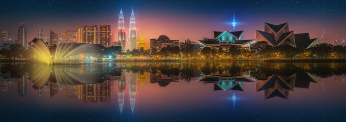 Fototapeta premium Piękny pejzaż panoramę Kuala Lumpur