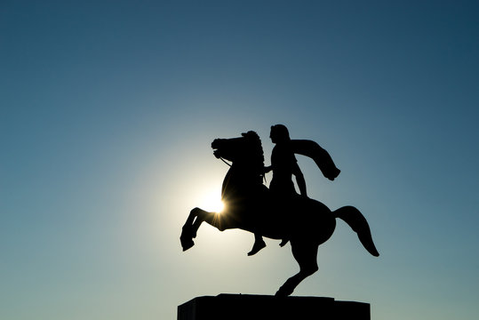 Statue of Alexander the great in Thessaloniki