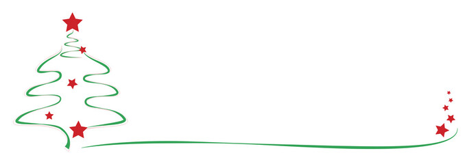 Weihnachtsbaum gr&uuml;n - rote Sterne